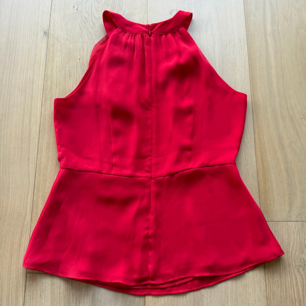 White House Black Market Red Ruffled Halter Camisole - Picture 6 of 8